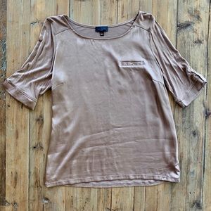 The Limited Gold 3/4 Sleeve Gold Blouse Size Large